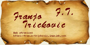 Franjo Tričković vizit kartica